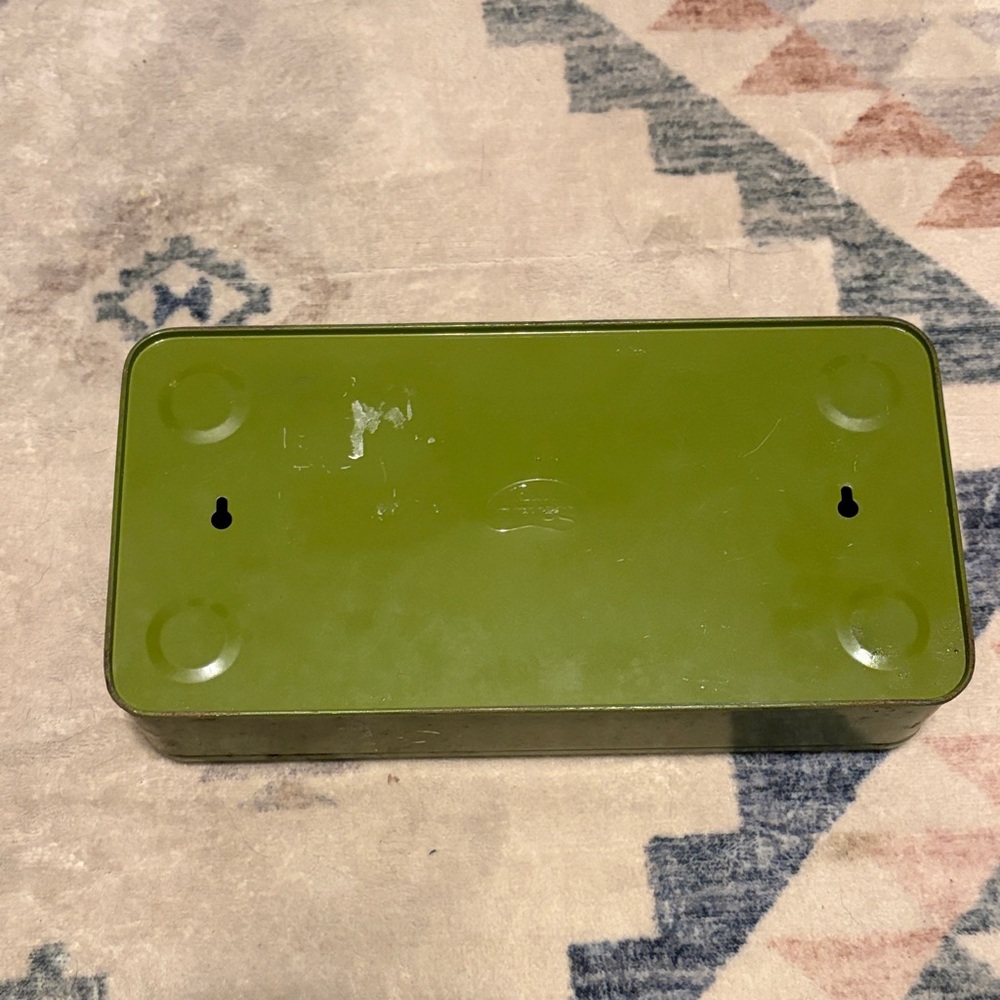 Vintage Ransberg MCM Green and Blue Paisley Tissue Box - Picture 3 of 6